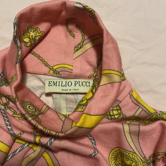 Emilio pucci pants set mock neck blouse and pants elastic waist - Picture 5 of 7